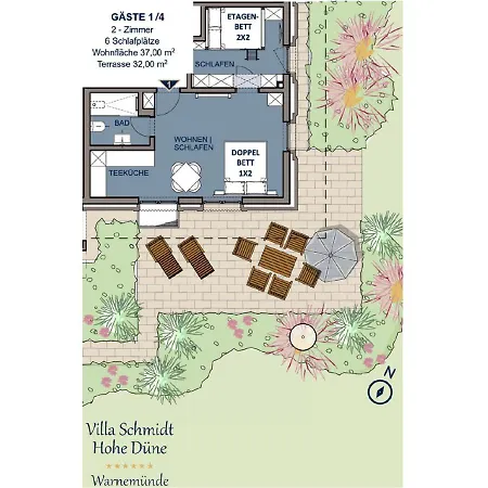 Schmidt - Strandhaus Direkt Am Mit Sauna, Sport Und Dünengarten I Apartment Rostock